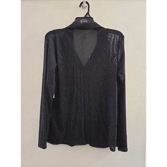 Sparkle Button Front Shirt Coverup Women's Size Medium (8-10) - Time and Tru - Picture 5 of 5